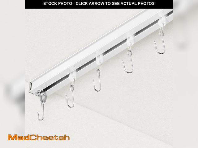 Lot 74-12416554 - FELIDESIGN Curtain Track, Ceiling Curtain Track for Room Divider, Ceiling Mount Rail Set with Roller...