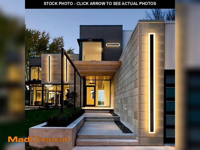 Lot 74-12539804 - 2Pack 59inch Long Outdoor Modern LED Wall Light,45W Waterproof IP65 Warm White 110V led Wall Mount L...