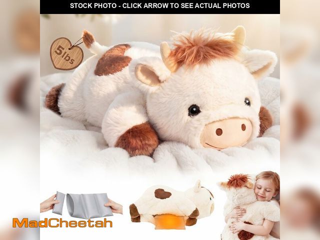 Lot 74-14429248 - Mewaii Weighted Stuffed Animals Cow Plush, Heatable Coolable, 2-5lbs, 23in - USED