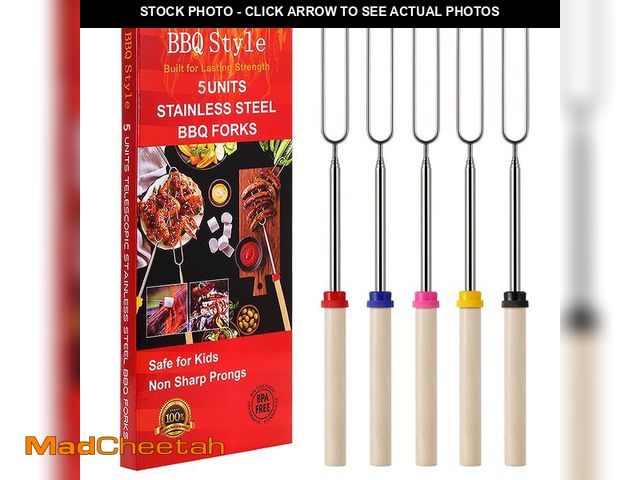 Lot 74-13946616 - 24 PCS Marshmallow Roasting Sticks, Telescoping Smores Sticks for Open Fire Pit, 32 Inch Long Marshm...