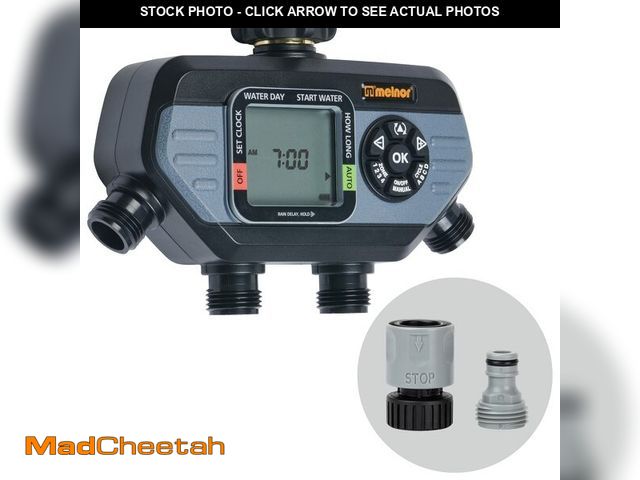 Lot 74-12714706 - Melnor 65141AMZ 4 Zone Digital Water Timer, Grey, Black - USED