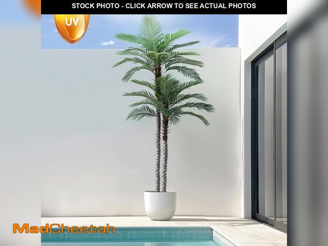 Lot 74-12465514 - Nafresh 10ft UV Resistant Faux Palm Tree with Full and Lifelike Leaves , 120in Artificial Palm Tree ...