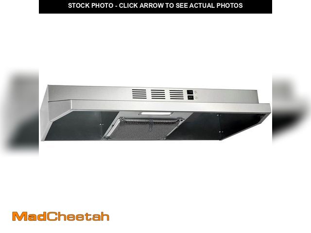 Lot 74-14255943 - AKDY 30-in Stainless Steel Under Cabinet Range Hood with Charcoal Filter - UNUSED