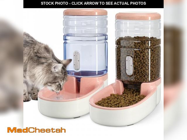 Lot 74-12047724 - Automatic Dog Cat Feeder and Water Dispenser Gravity Food Feeder and Waterer Set with Pet Food Bowl ...