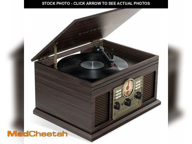 Lot 74-14591620 - Victrola Hawthorne ÃÂ¢Ã¢âÂ¬Ã¢â¬Å 3-Speed (33 1/3, 45, 78 RPM) Bluetooth Record Player with CD, ...