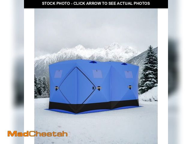 Lot 74-13042347 - Pop Up Ice Fishing Tent Insulated Ice Fishing Shelter Portable Hub-Style Shelter Shanty Windproof an...