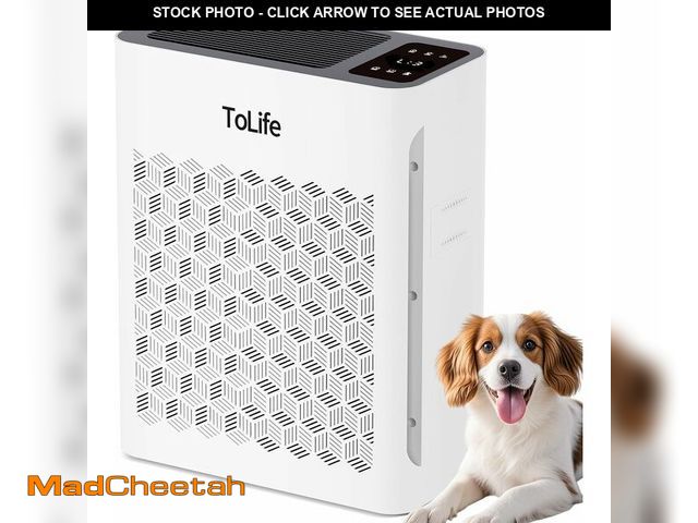 Lot 74-14340548 - Tolife Air Purifier Large Room, HEPA Air Purifiers for Home Pets Hair with Washable Filter, Air Clea...