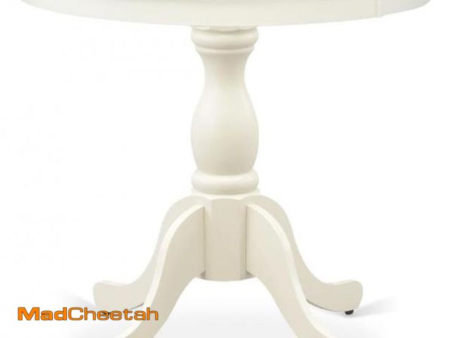Lot 74-12398997 - (NO TOP, BASE ONLY) East West Furniture AST-LWH-TP Antique Modern Kitchen Table Pedestal Base, White...