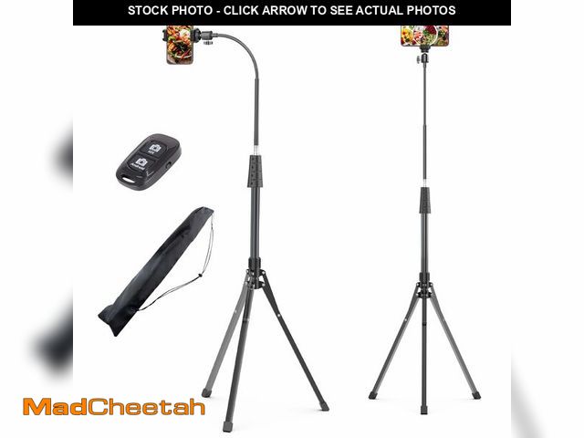 Lot 74-13997130 - UBeesize 92Ã¢â¬â¢Ã¢â¬â¢ Cell Phone Tripod Stand with 16.5Ã¢â¬â¢Ã¢â¬â¢ Gooseneck and Remote, ...