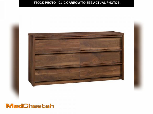 Lot 74-12540543 - Sauder Harvey Park 6 Drawer Dresser Grand Walnut Finish - UNUSED