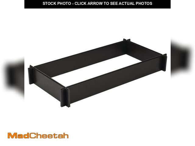 Lot 74-12774192 - Vigoro 4 sq. ft. X 2 sq. ft. Black Poly Resin EZ Set Stackable Garden Bed - UNUSED