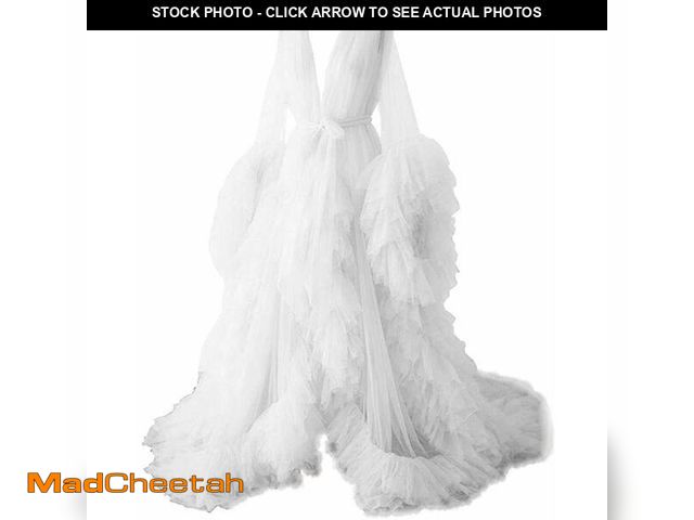 Lot 74-13626558 - Kelaixiang Tulle Robe Long Lingerie Bridal Dressing Gown Puffy Nightgown Photoshoot - USED