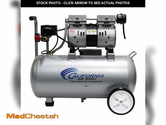 Lot 74-13578813 - California Air Tools 8010 1.0 HP Ultra Quiet and Oil-Free Air Compressor, 8 Gallon Steel Tank, Light...
