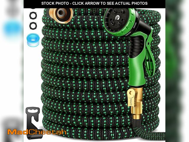 Lot 74-14143144 - 100 ft Expandable Garden Hose, Lightweight Expanding Water Hose with 10 Function Nozzle, 3/4" Solid ...