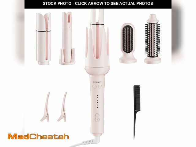Lot 74-14378554 - BETECURVY 5 in 1 Automatic Curling Iron Set with Interchangeable Ceramic Barrels, Straightening &amp...