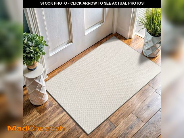 Lot 74-13787344 - Easy Jute Door Mat 2x3 Indoor Outdoor Natural Rugs Solid Fiber Rug Woven Area Rug Boho Easy Clean In...