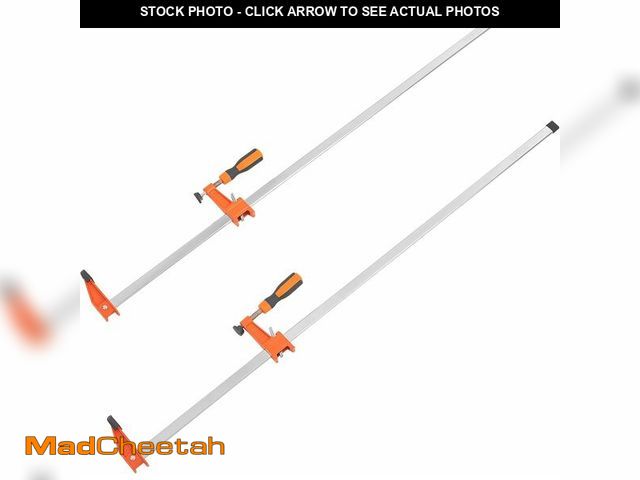 Lot 74-12633421 - VEVOR Bar Clamps for Woodworking, 2-Pack 36" Clamp, Quick-Change F Clamp with 600 lbs Load Limit, 2....