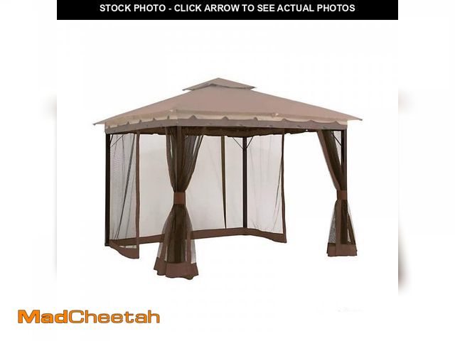 Lot 74-11550333 - Gazebo Universal Replacement Mosquito Netting,10' x 12' Outdoor Canopy Net Screen 4-Panel Sidewall C...