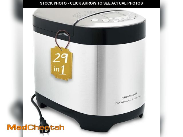 Lot 74-13583267 - KITCHENARM 29-in-1 SMART Bread Machine with Gluten Free Setting 2LB 1.5LB 1LB Bread Maker Machine wi...