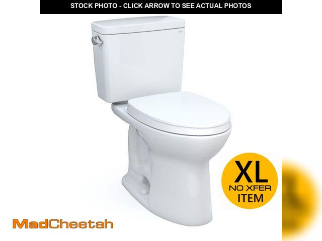 Lot 74-14074092 - TOTO Drake 12 in. Rough In Two-Piece 1.6 GPF Single Flush Elongated Toilet in Cotton White, SoftClos...