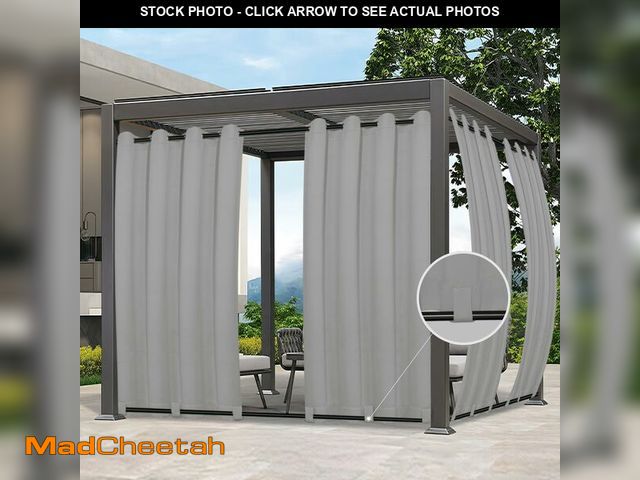 Lot 74-12971567 - Easy-Going Outdoor Curtains Waterproof Windproof Weatherproof Curtain for Patio, Cabana, Porch, Perg...