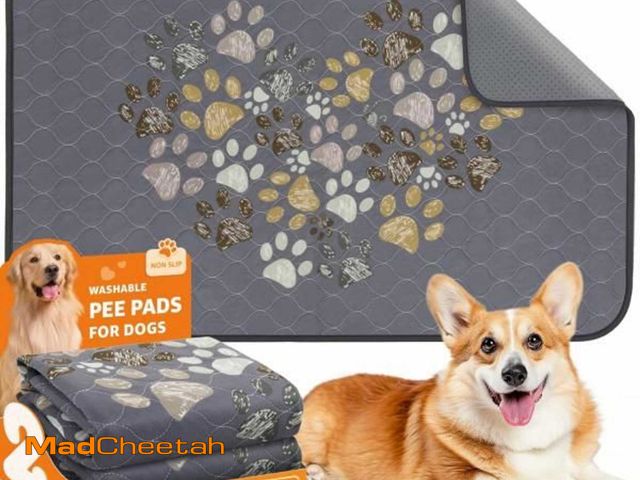 Lot 74-11552978 - LOOBANI Reusable Pee Pads for Dogs: Washable Puppy Pads 30" x 19", 2 Pack Super Absorbent &amp; Wate...