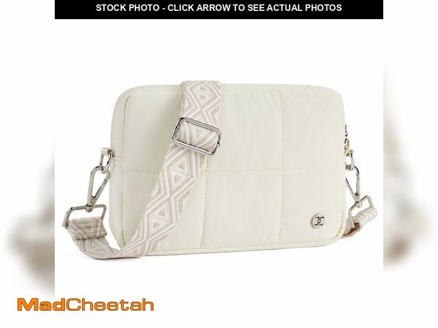 Lot 74-12459930 - Telena Crossbody Bags for Women Crossbody Purse Lightweight Puffer Shoulder Bag for Travel Beige - U...
