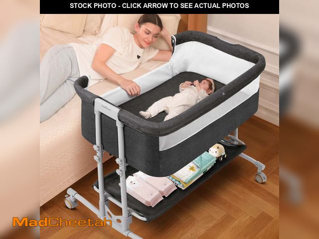 Lot 74-12802855 - Babyeap Baby Bassinet Bedside Sleeper Bassinet for 0â5 Months Infants, Unisex, Dark Gray - UNUSED