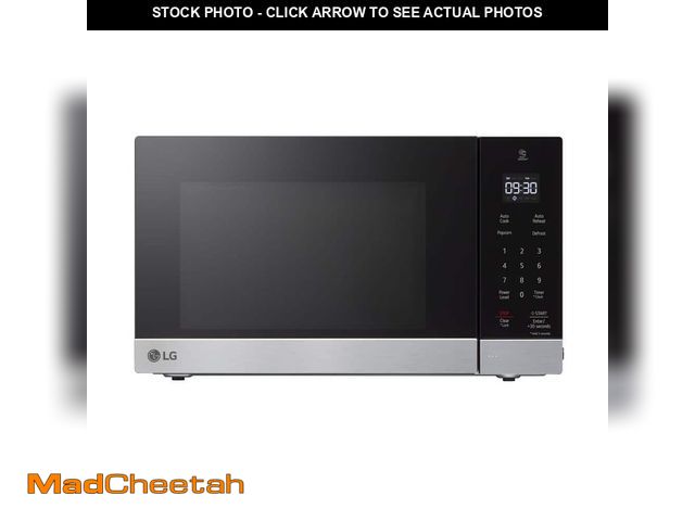 Lot 74-14441723 - NeoChef 0.9 cu. ft. 1000-Watt Countertop Microwave in Stainless Steel with Smart Inverter - USED