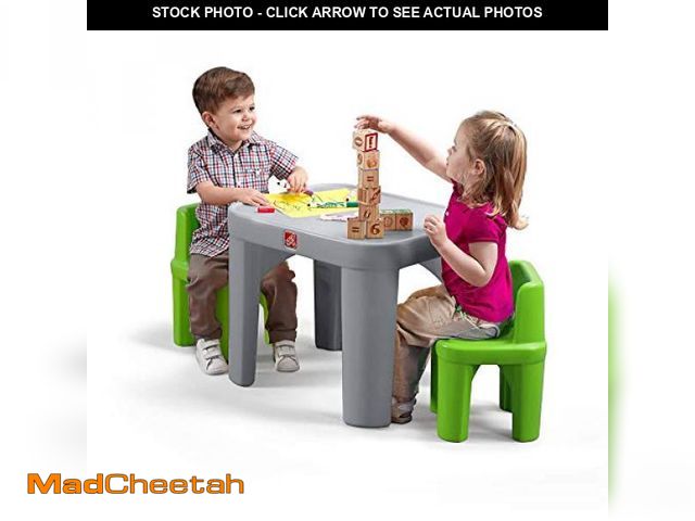 Lot 74-12399347 - Step2 Mighty My Size Kids Table &amp; Chair Set, Playroom Activity Table for Arts &amp; Crafts, Made...