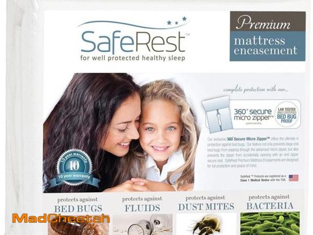Lot 74-12331330 - SafeRest Zippered Mattress Protector - Premium 12-15 Inch Waterproof Mattress Cover for Bed - Breath...