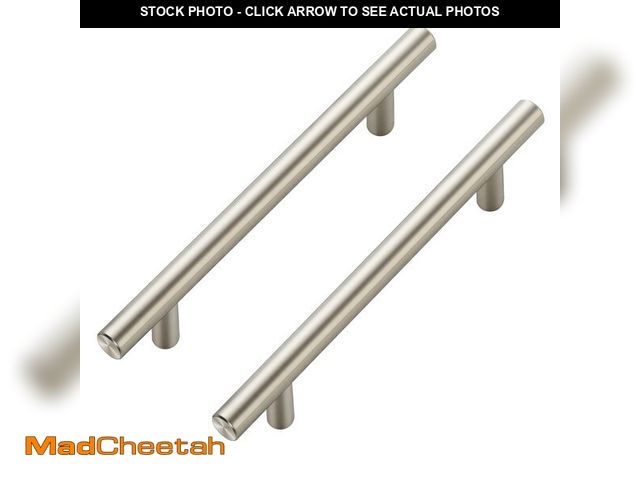 Lot 74-14431033 - Ravinte Brushed Nickel Cabinet Handles 7.38" Length,5" Hole,45 Pack - UNUSED