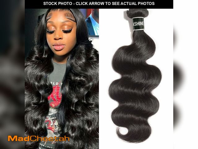 Lot 74-14264653 - ASHINE Human Hair Bundle Body Wave, Unprocessed Cambodian Raw Hair Bundles for Women Natural Black 2...