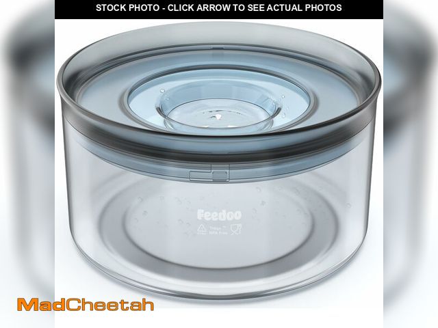 Lot 74-14208542 - Feedoo 1Gallon No Spill Water Bowl for Dogs, Tritan BPA-Free Spill Proof Water Bowl with Non-Slip Ma...