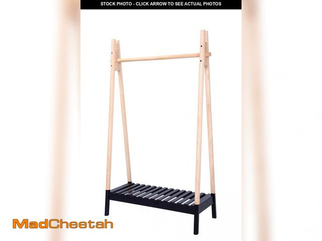 Lot 74-12525419 - Nankasan Large Size Wood Clothes Rack, Wooden Garment Rack, Portable Closet Stand for Clothes Hangin...