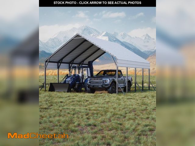 Lot 74-12388952 - Garveelife 20'x20'x13' Metal Carport for 2 Cars, Heavy Duty Steel Frame for All Weather, Permanent S...