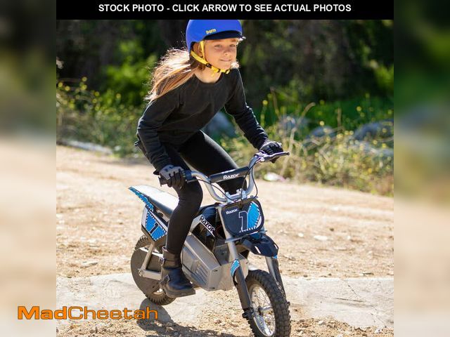 Lot 74-12982313 - Razor Dirt Rocket MX350 - Black with Decals, up to 14 mph, 24V Electric Dirt Bike for Child 8+ - UNU...