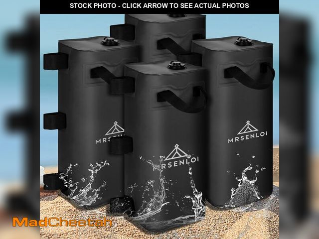 Lot 74-14211591 - Mrsenloi Canopy Water Weights Bag Set of 4, 220 LBS Gazebos Tent Water Weights Set, 4 Leg Weights fo...