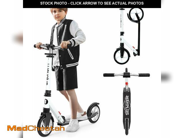 Lot 74-13710814 - WAYPLUS Kick Scooter for Ages 6+,Kid, Teens &amp; Adults. Max Load 240 LBS. Foldable, Lightweight, 8...