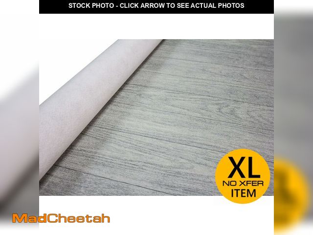 Lot 74-14613822 - d-c-fix Outdoor Flooring Roll - Grey Oak Wood - 6' x 12', 72 sq.ft - Waterproof &amp; All-Weather Fl...