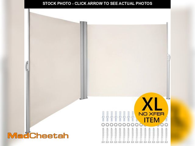 Lot 74-13651519 - VEVOR Retractable Side Awning, UV 50 71''x236'' Rugged Full Aluminum Rust-Proof Side Awning Patio Su...