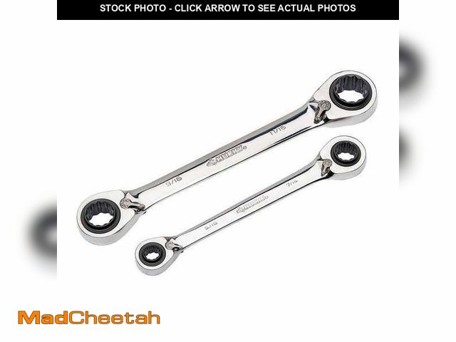 Lot 74-14436933 - Husky SAE Quad Drive Ratcheting Wrench Set (2-Piece) - UNUSED