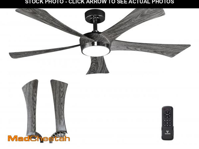 Lot 74-12539905 - VAGIZM Ceiling Fan with Light Remote: 52 Inch Modern Bedroom Fans with Dimmable Tri-Color Temperatur...