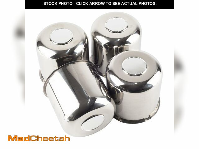 Lot 74-14146519 - DewFlew 4Pcs 5.15" Push Through Wheel Center Caps Stainless Trailer Hub Cap for Truck SUV RV Wheel R...