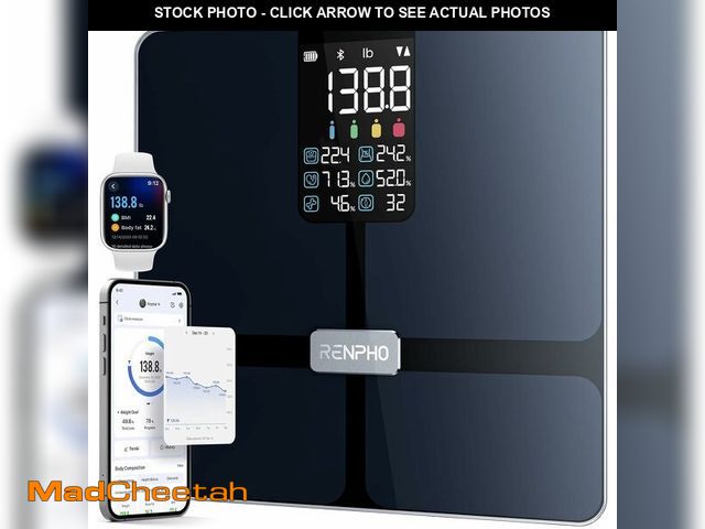 Lot 74-14152245 - RENPHO Scale for Body Weight, Smart Scale with BMI, Body Fat, Muscle Mass, Bluetooth, 13 Metrics wit...