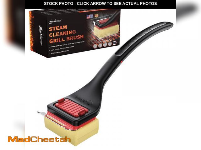 Lot 74-12218918 - NEWKITCHEN Grill Brush Bristle-Free Steam Cleaning, BBQ Brush Replaceable Heat-Resistant Kevlar Head...
