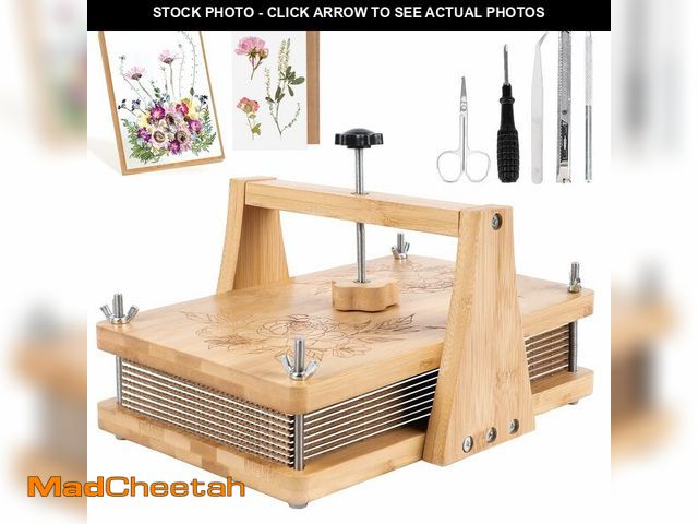 Lot 74-13628275 - NIUGRECF 1Set Large Wooden Flower Press Kit - Even Pressure Flowers Pressed DIY Arts Set for Making ...
