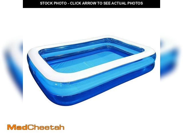 Lot 74-14297404 - Giant Inflatable Kiddie Pool - Family and Kids Inflatable Rectangular Pool - 10 Feet Long (120" X 72...