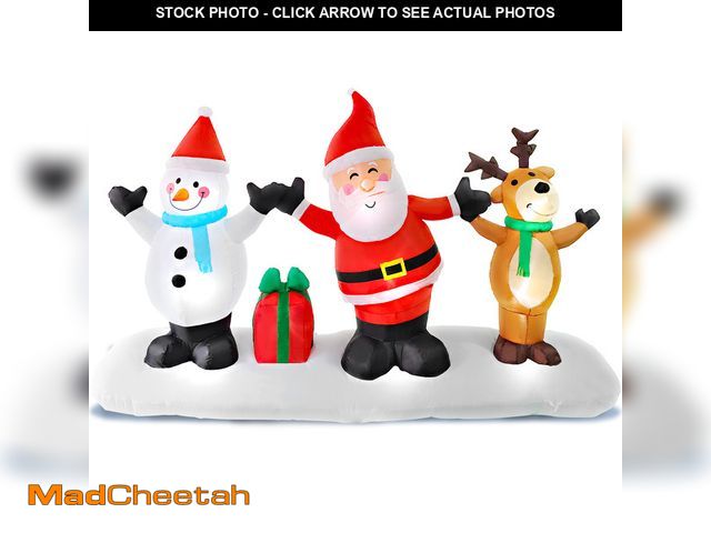 Lot 74-13149193 - Qunler 9FT Long Santa Claus Snowman &amp; Reindeer Group Christmas Inflatables Outdoor Decorations, ...