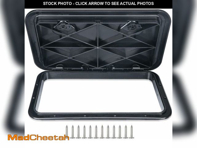 Lot 74-13710540 - smartmarine 24"x14" Marine Boat Deck Hatch Cover,Boat Access Hatch &amp; Lid, Black/White (Black) - ...